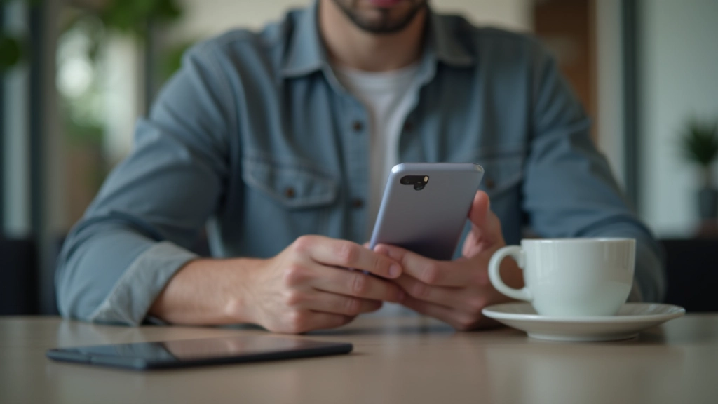 Person using smartphone banking app to transfer money to savings account