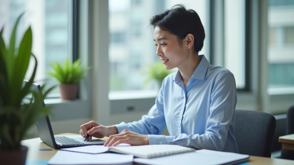 Freelancer reviewing financial documents and monthly planning calendar